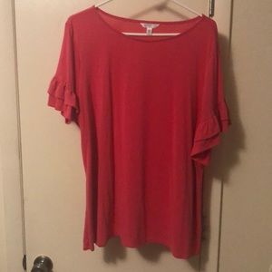 Ruffle sleeve blouse